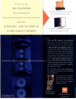 Scanned image of the advertisement from JBL announcing the Academy Award given to Don Keele and others from Harman.